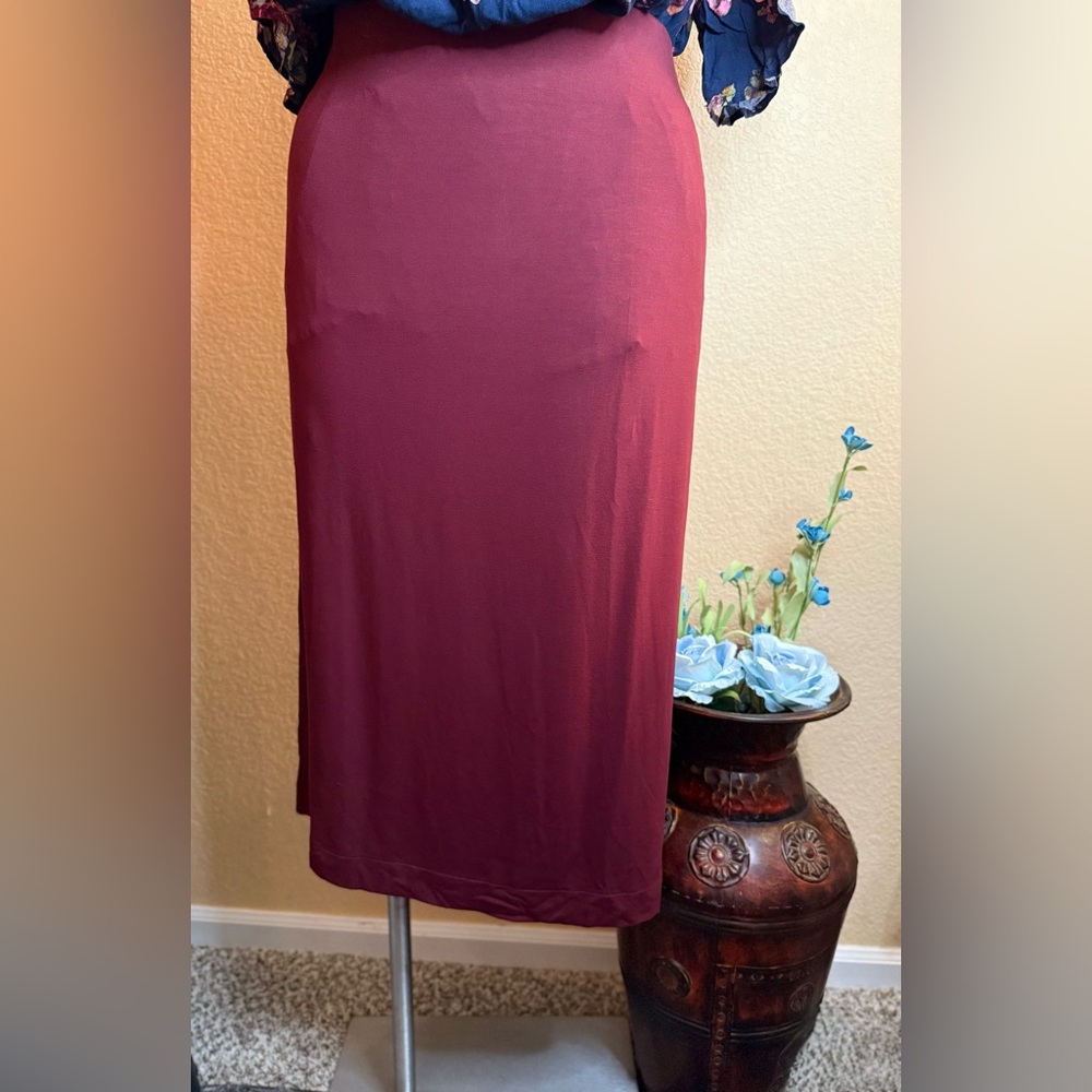 J. Jill Red Midi Pencil Skirt for Work